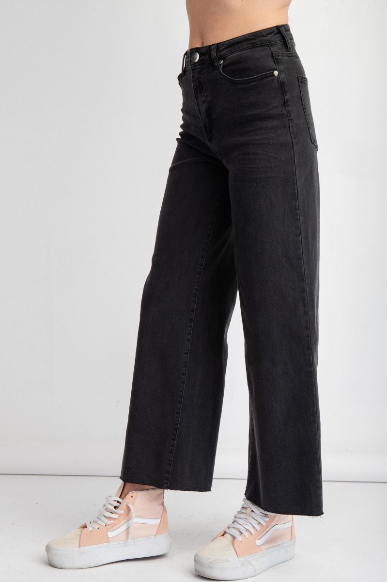 EASEL Soft Stretch High Waisted Pants Black