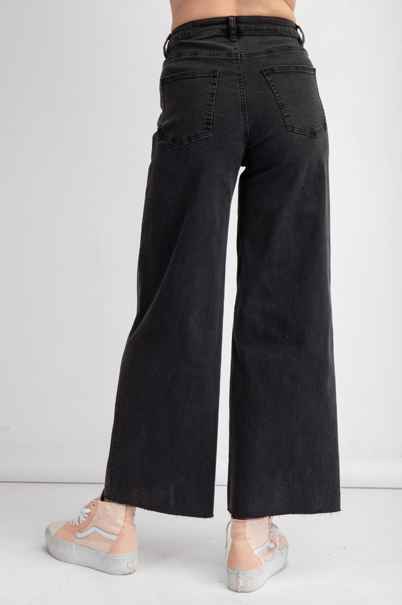EASEL Soft Stretch High Waisted Pants Black