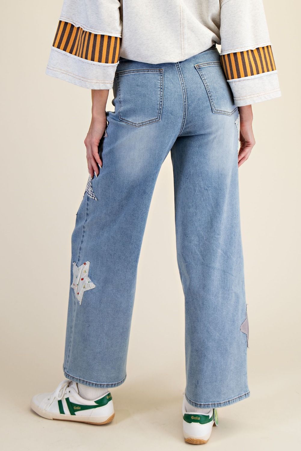 EASEL Star Patch Jeans