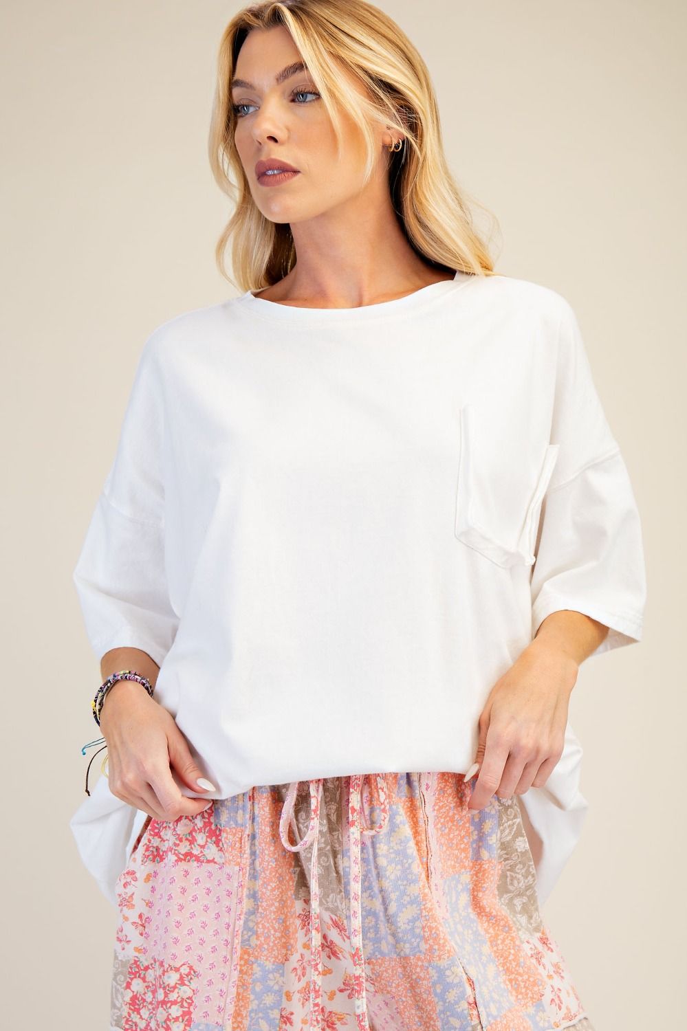 EASEL White Cotton Tee