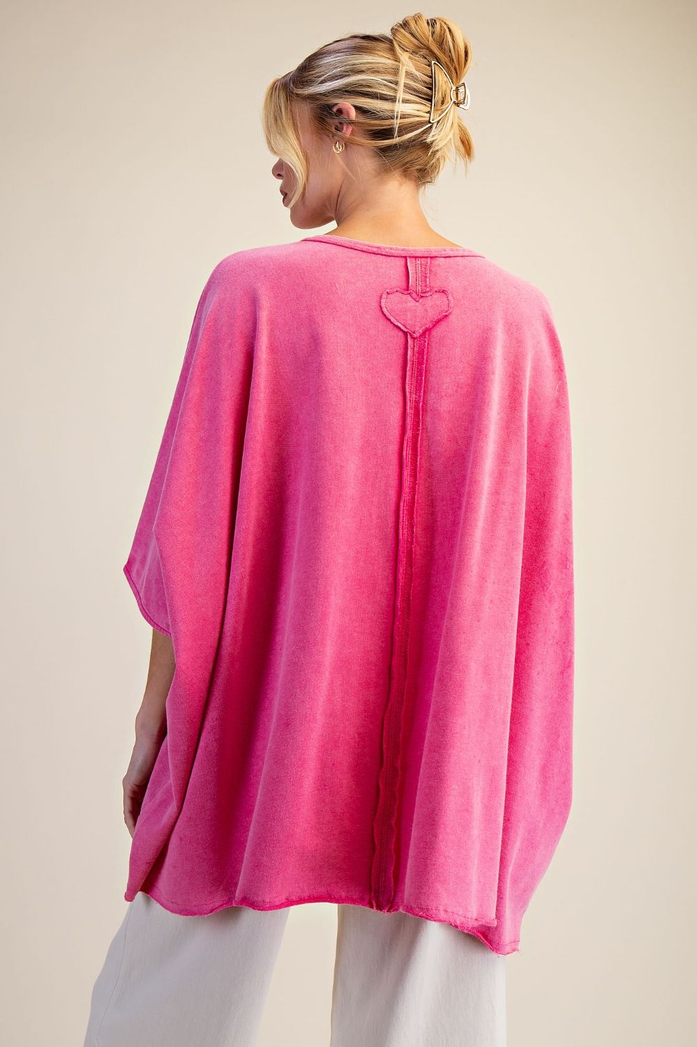 Easel Hot Pink Smile Top