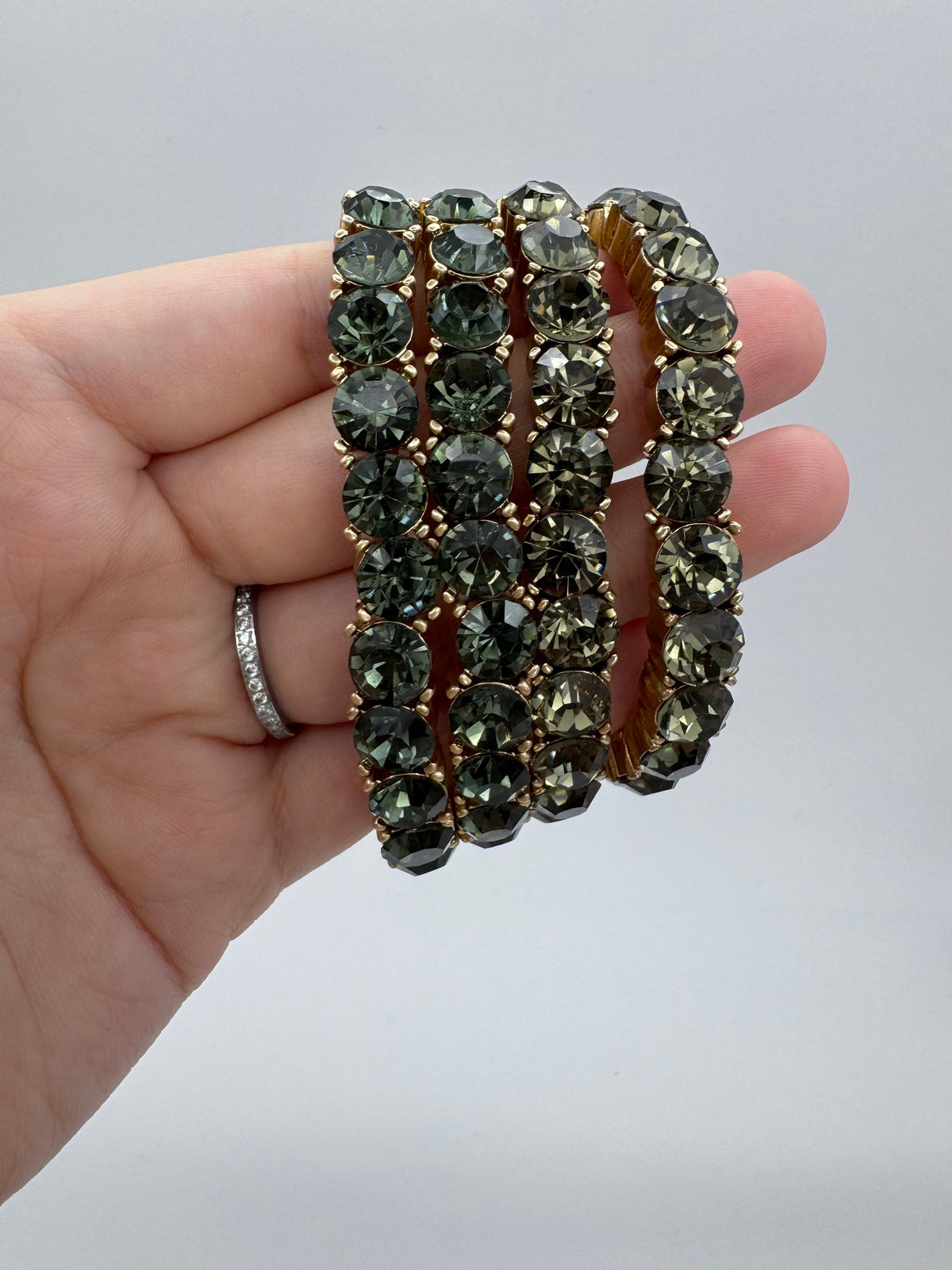 Smoke Gray Crystal Bracelet