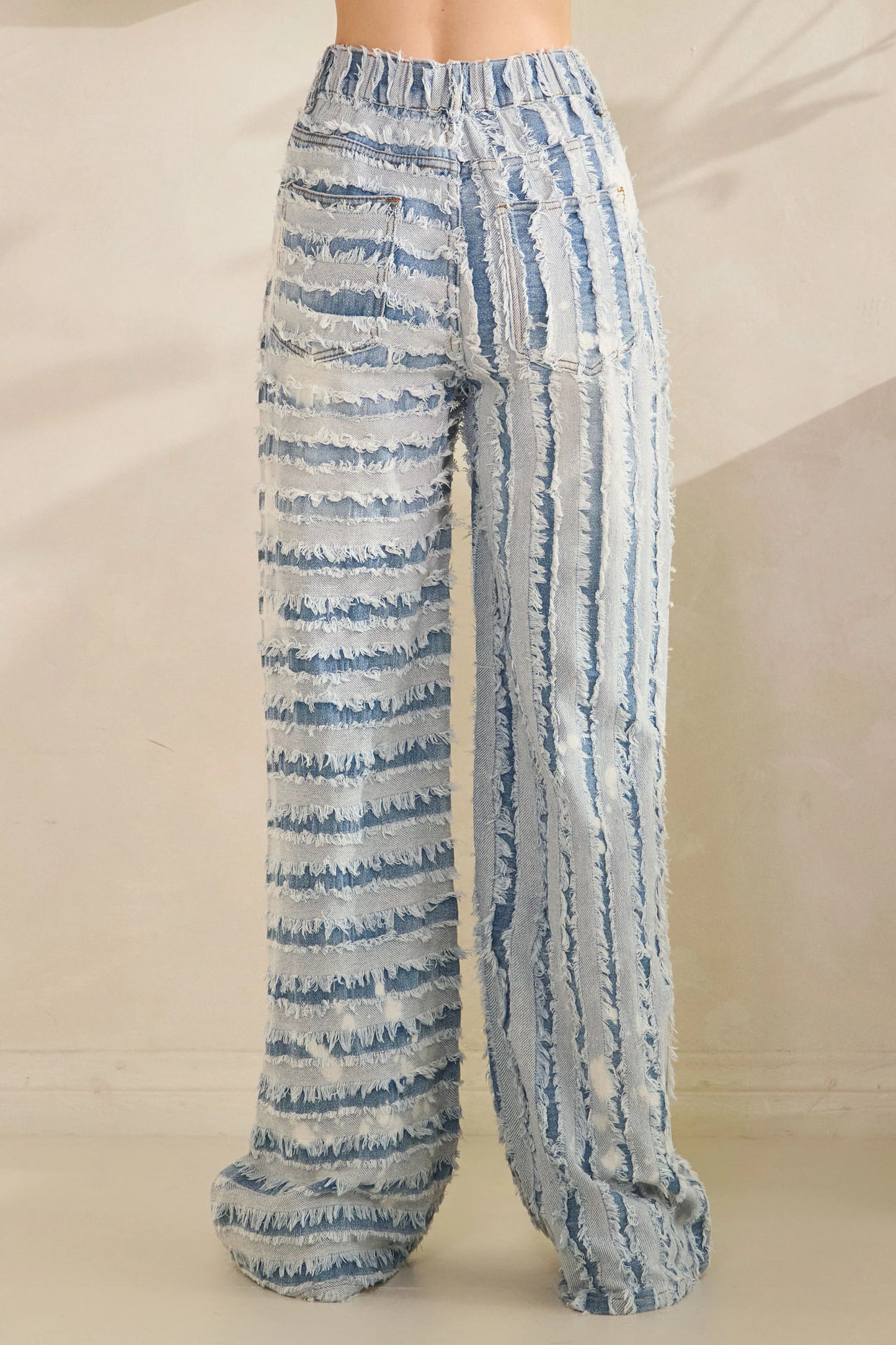Oli n Hali Frayed Paneled Jeans