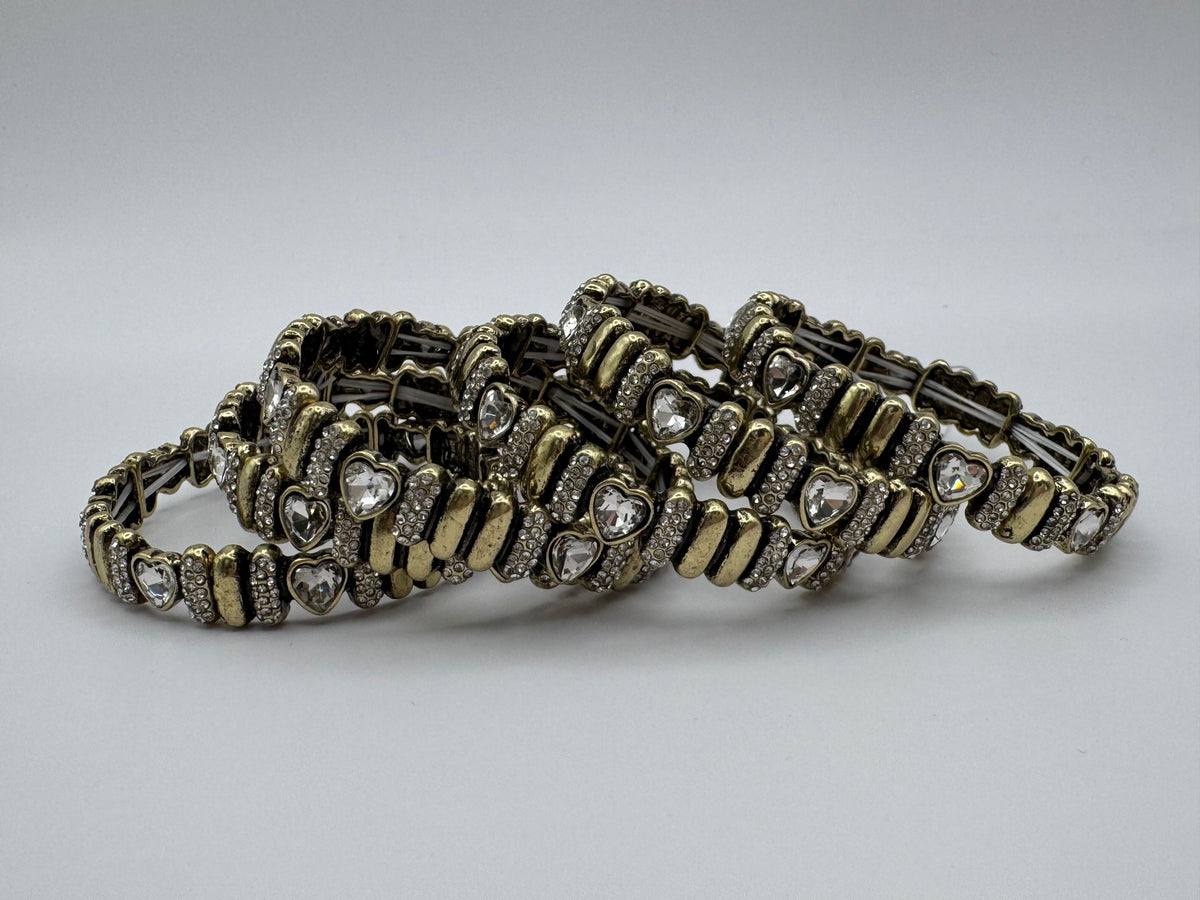 Tic Tac Crystal Heart Bracelet