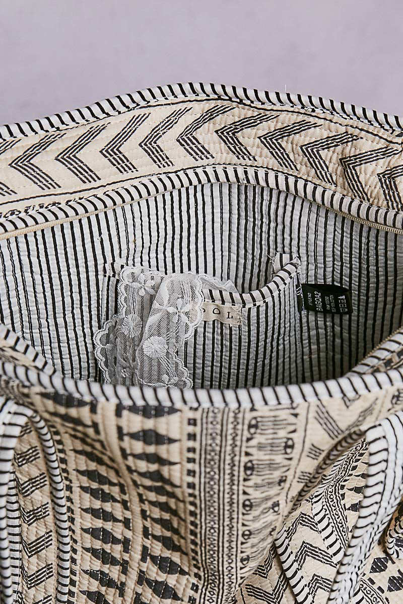 POL Black and White Tote Bag