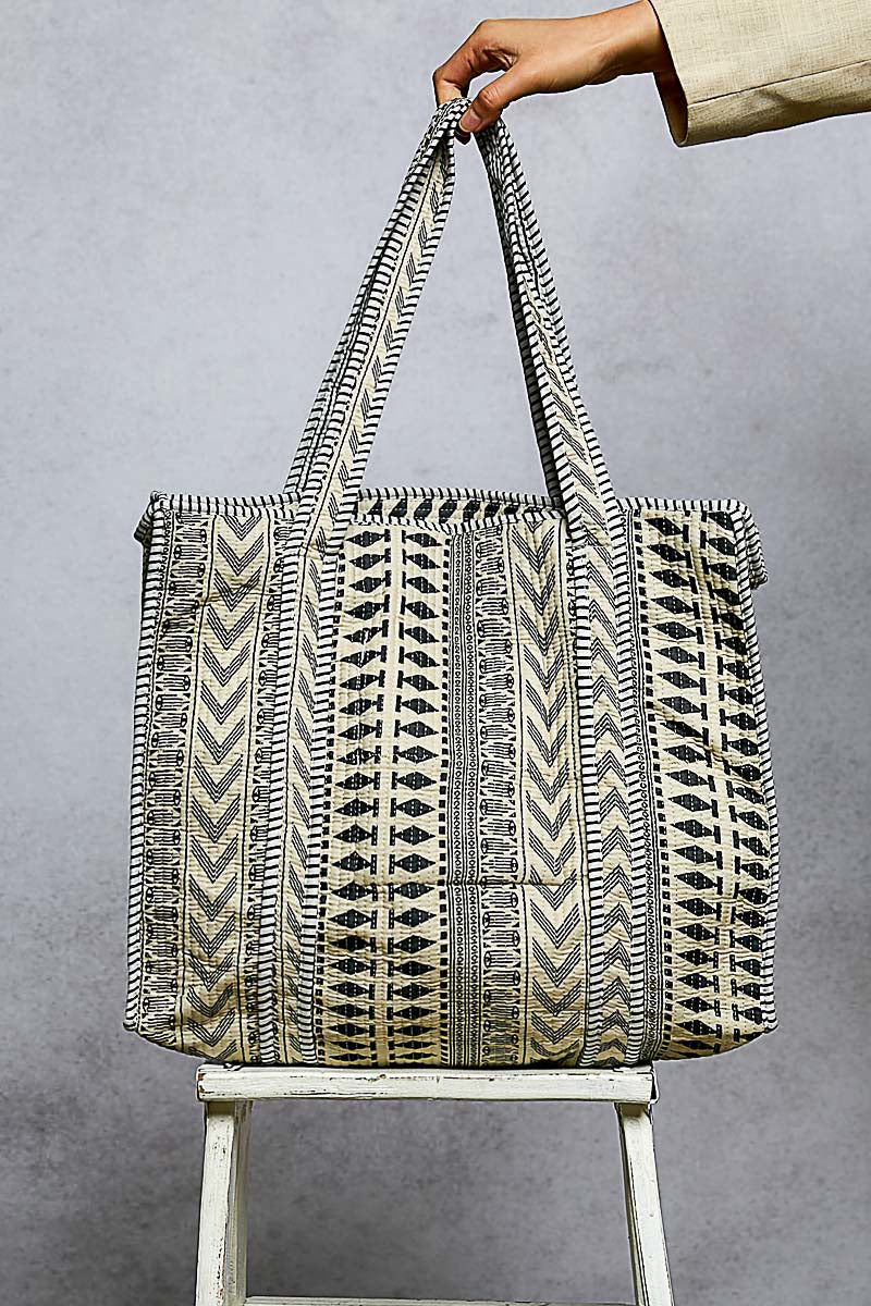 POL Black and White Tote Bag