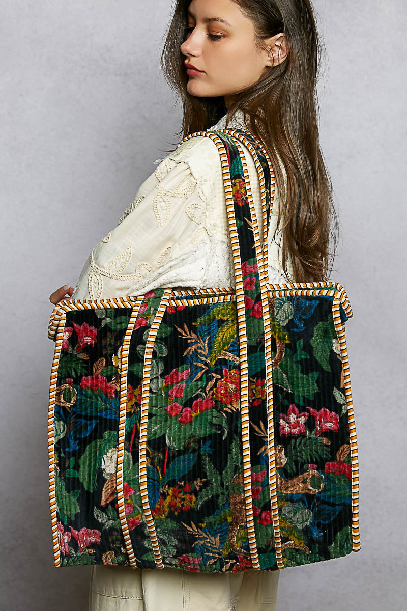 POL Black Jungle Tote Bag