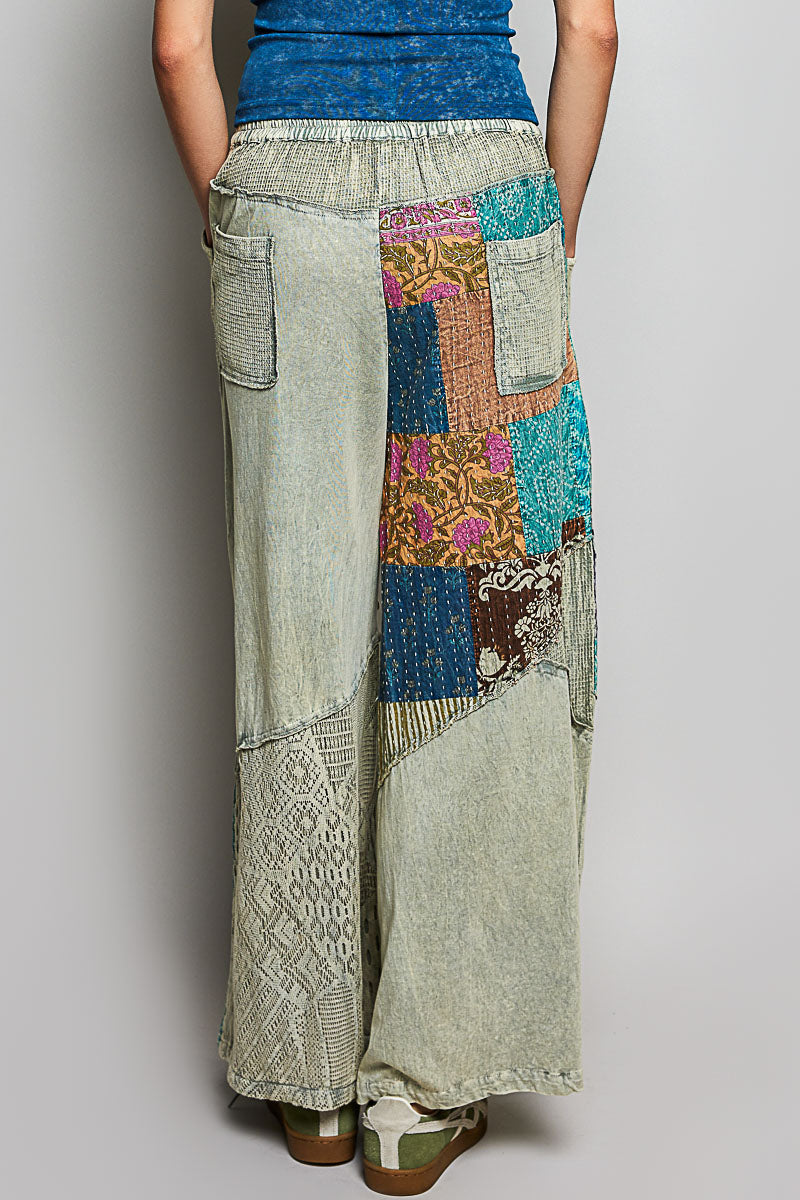 POL Sage Patchwork Pants