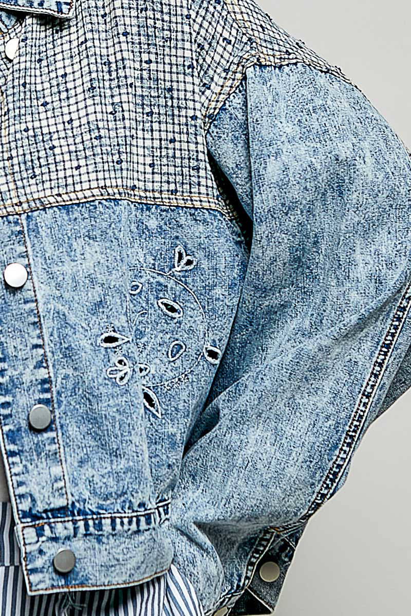 POL Denim Eyelet Jacket