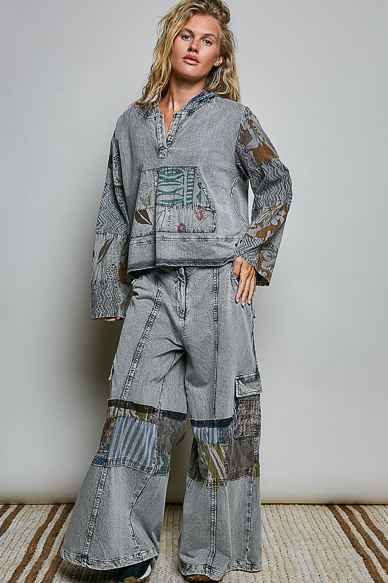 POL Charcoal Patch Hoodie