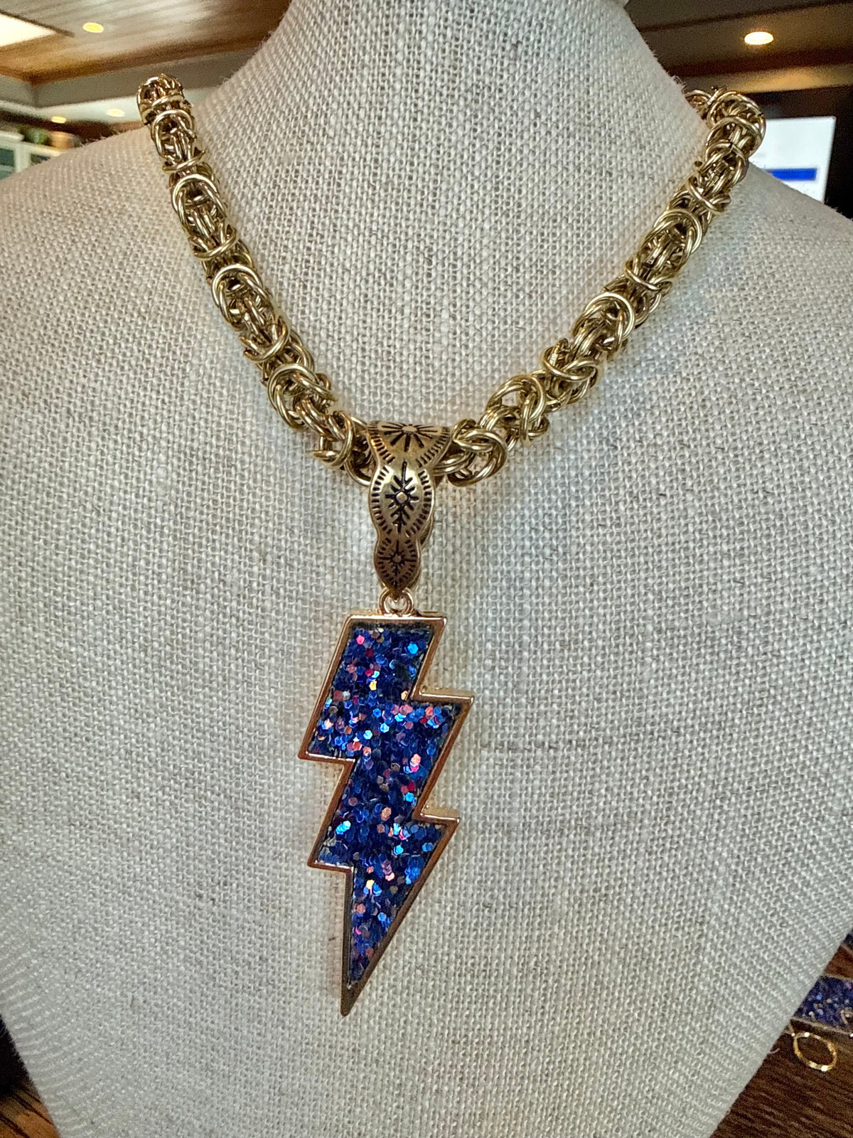 Thunder Bolt Necklace 22 in