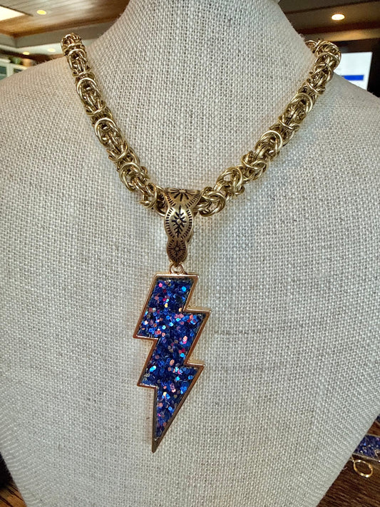 Thunder Bolt Necklace 22 in