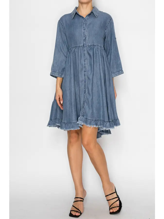 ORIGAMI Denim Chambray Dress