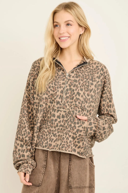 J HER Mocha Leopard Jacket