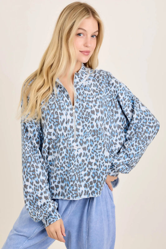 J HER Blue Leopard Jacket