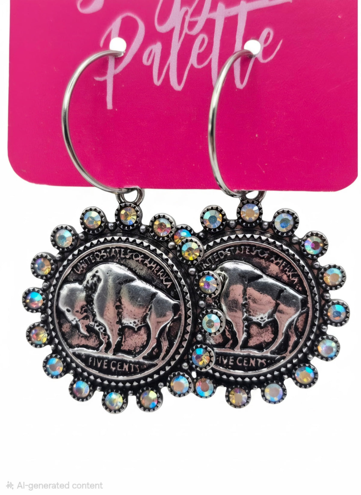 AB Stone Buffalo Earrings