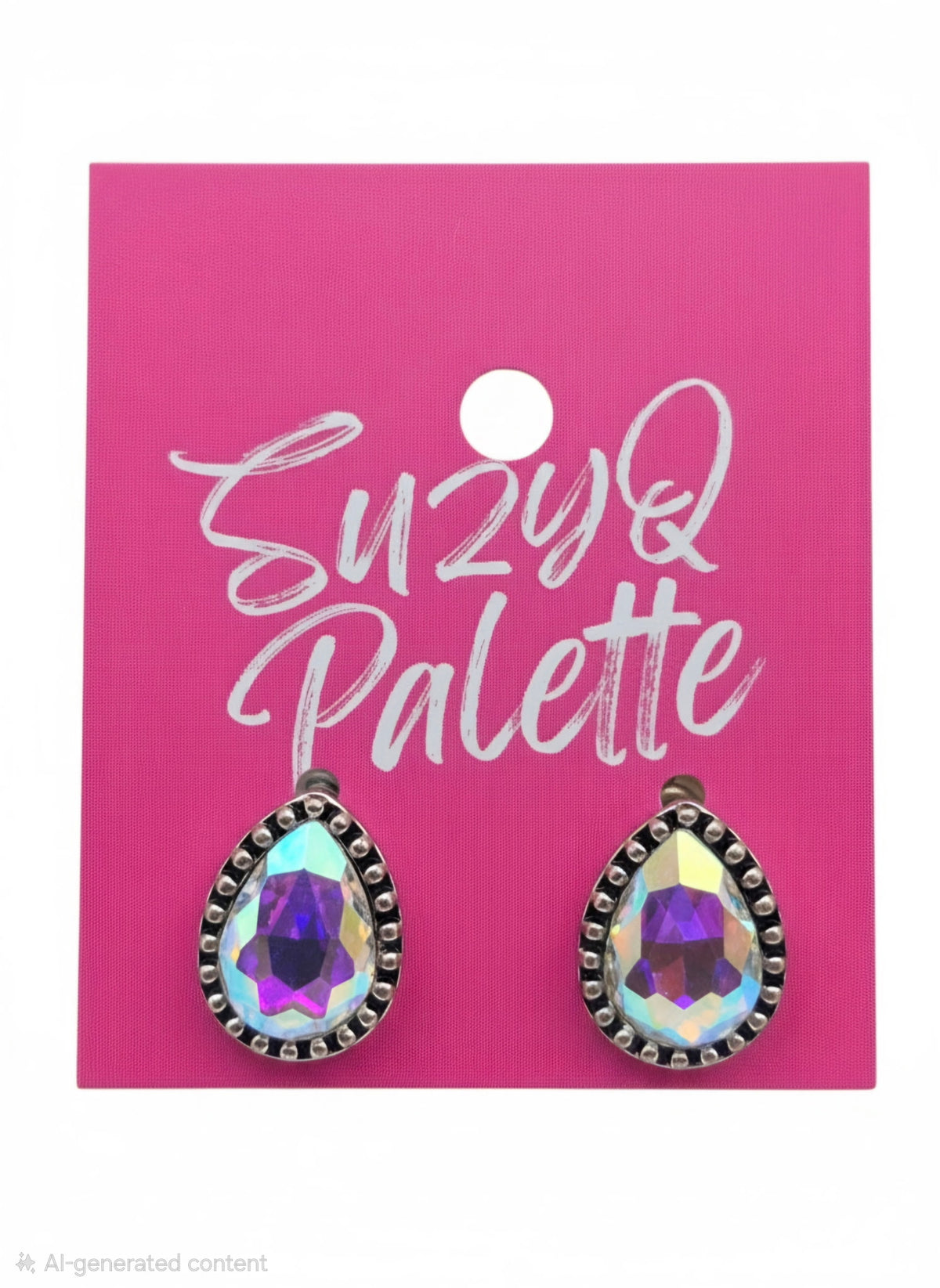 AB Crystal Teardrop Earrings