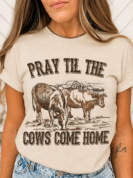 J Coons Pray Til the Cows Come Home Tee