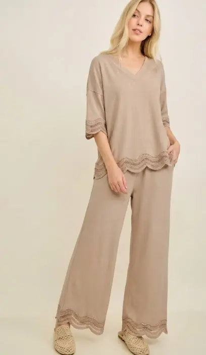 J Her Latte Crochet Scallop Set