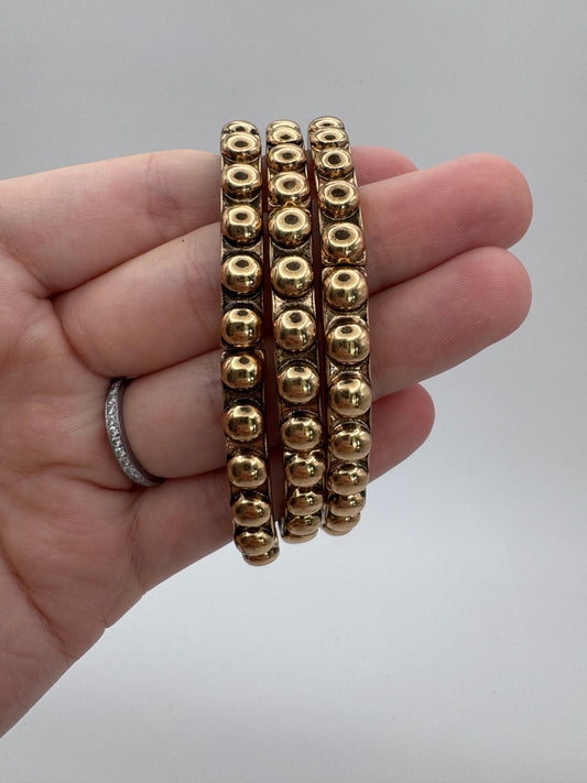 Gold Single Strand Bubble Bracelet