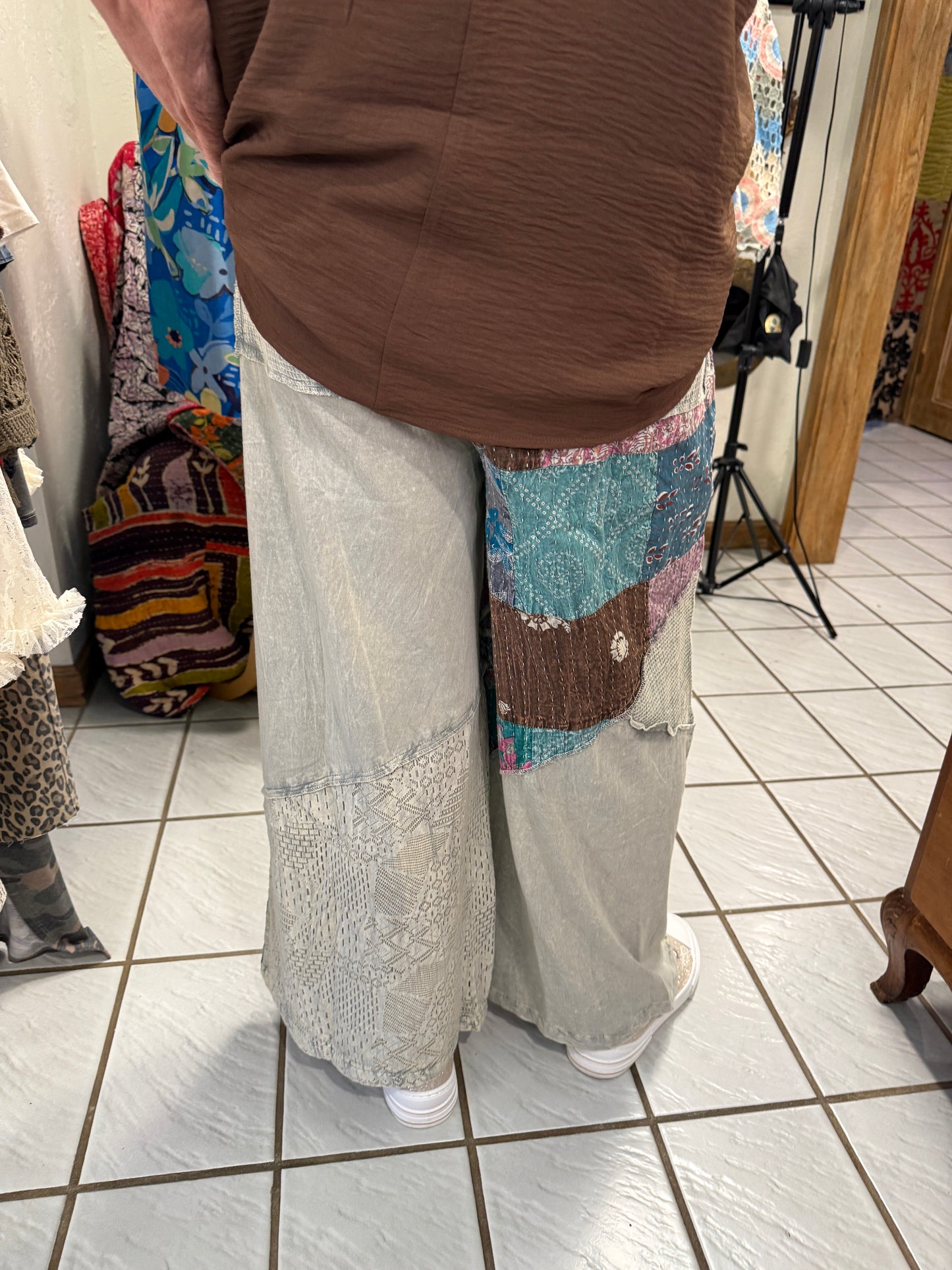POL Sage Patchwork Pants