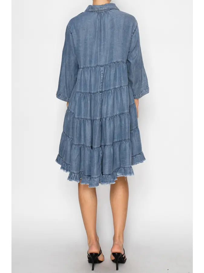 ORIGAMI Denim Chambray Dress