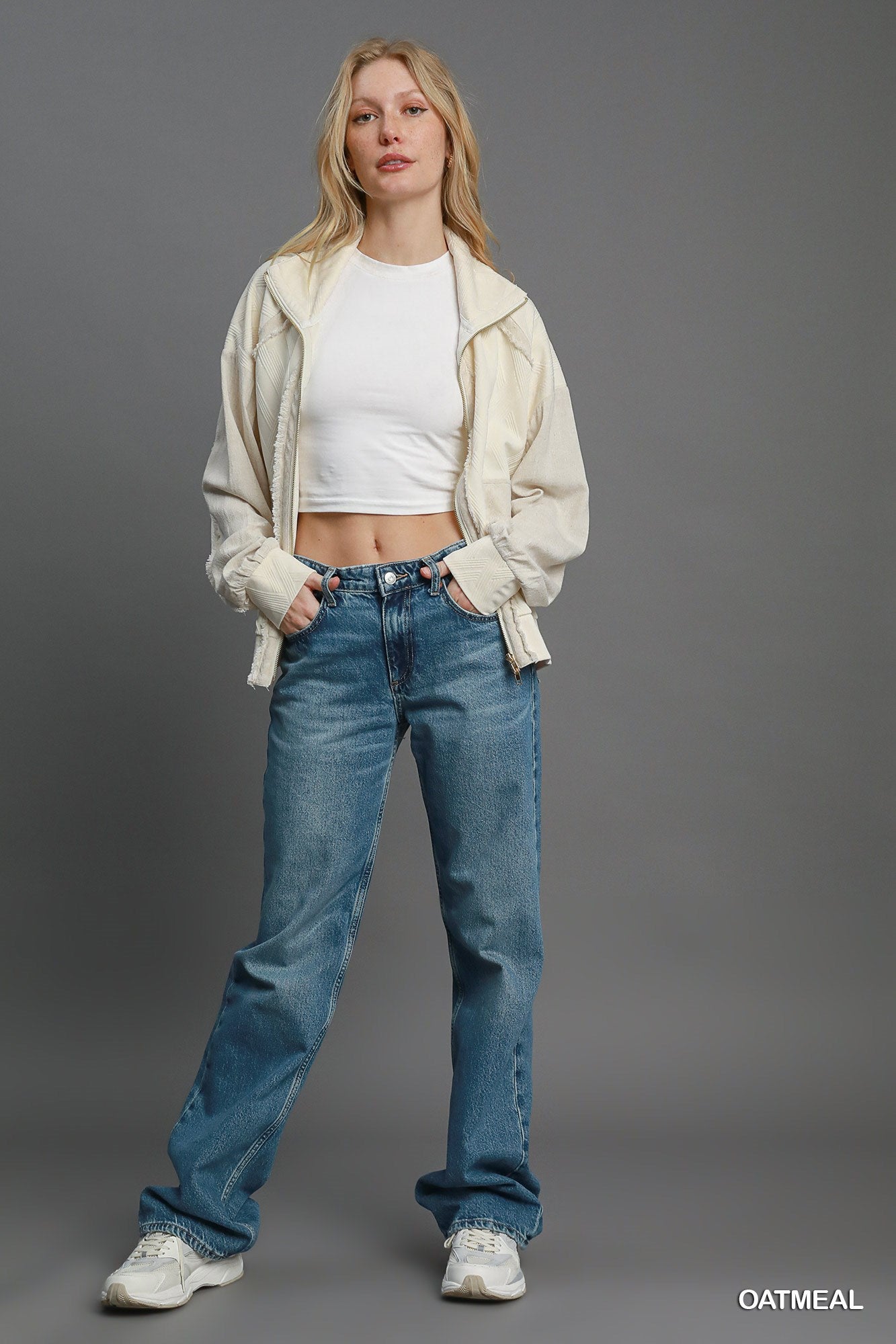 UMGEE Two-Way Jacquard Jacket Oatmeal