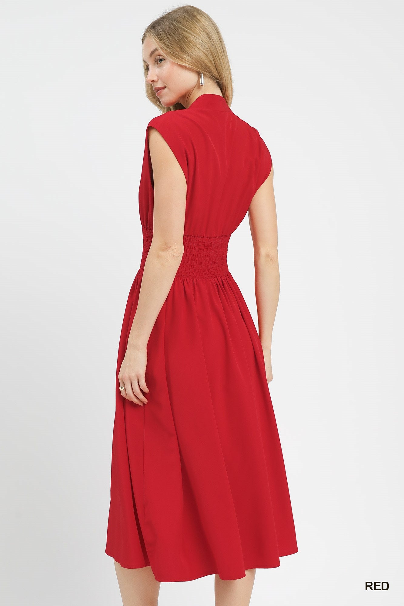 UMGEE Red Zip Midi Dress