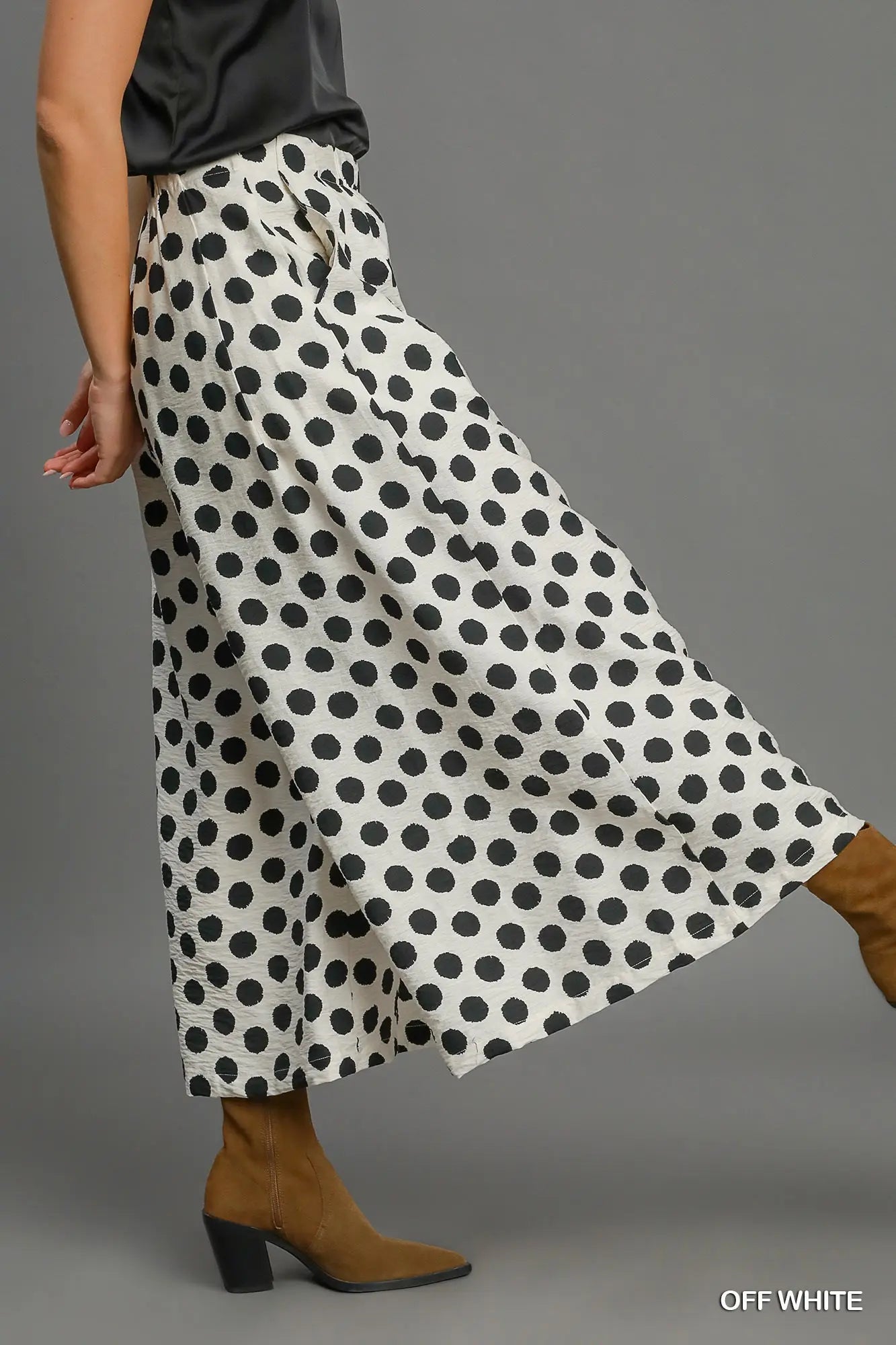 UMGEE Off White Polka Dot Pants