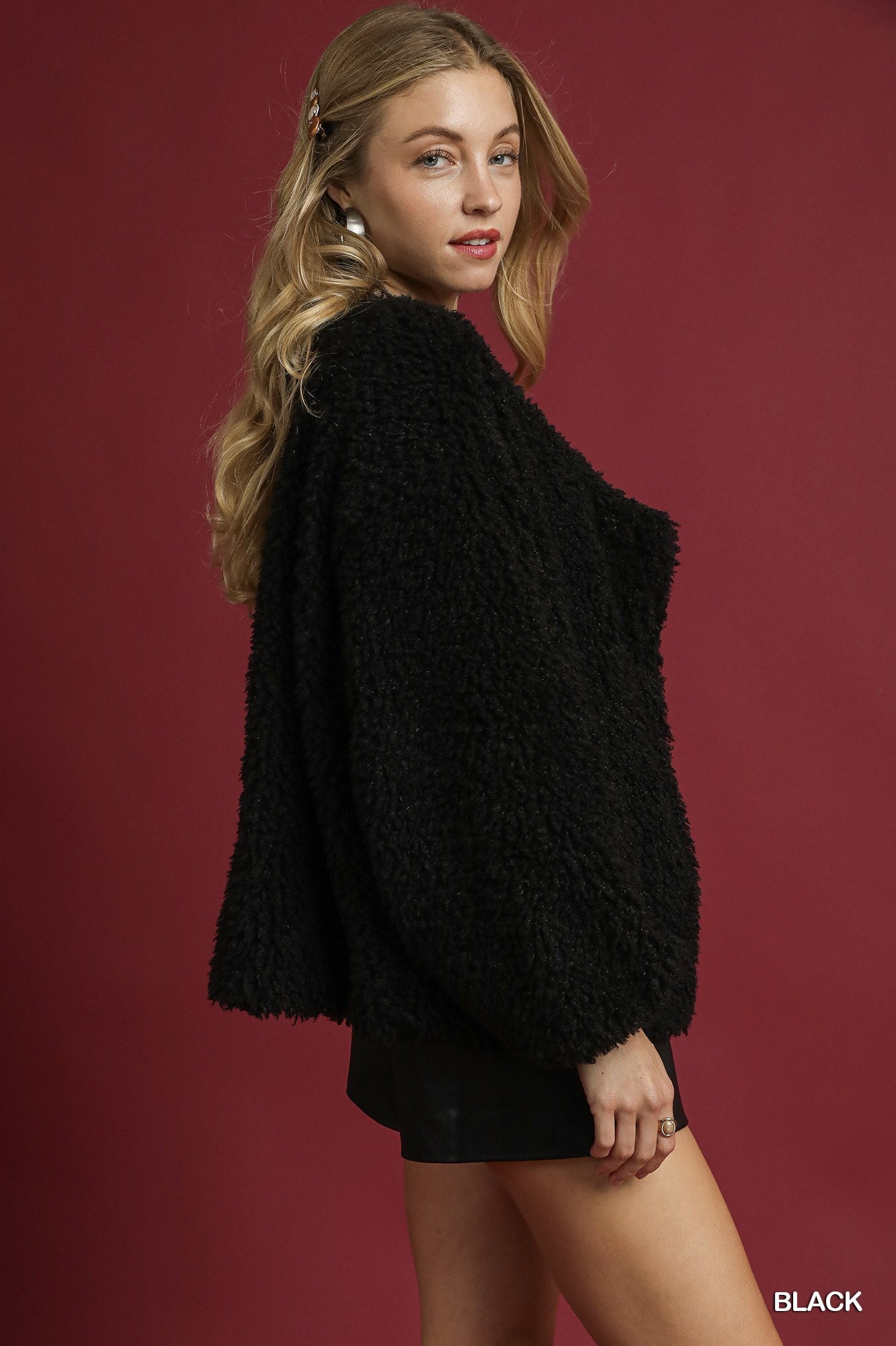 UMGEE Faux Fur Jacket Black