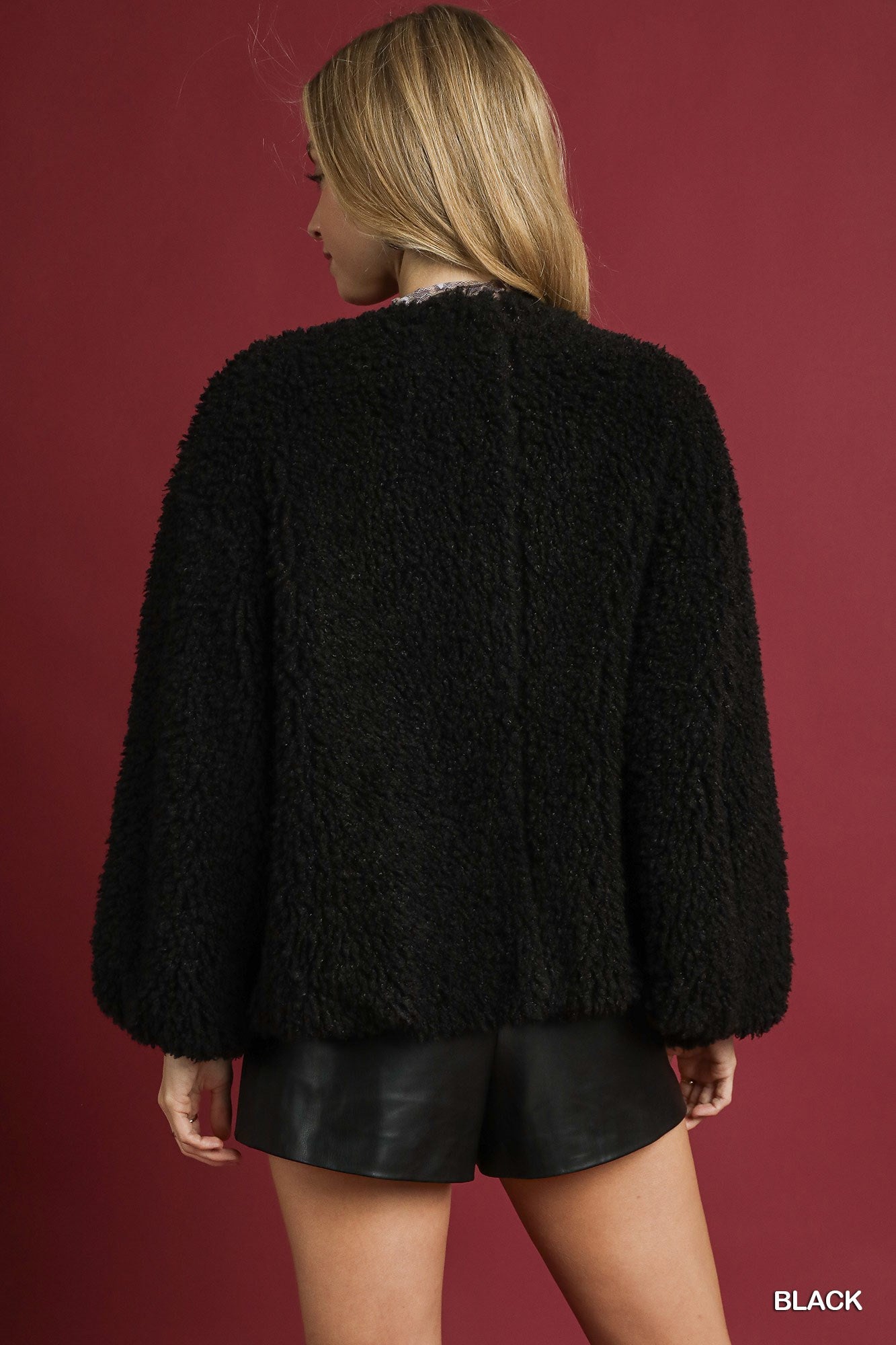 UMGEE Faux Fur Jacket Black