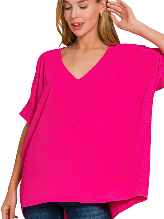 Hot Pink Dolman Top