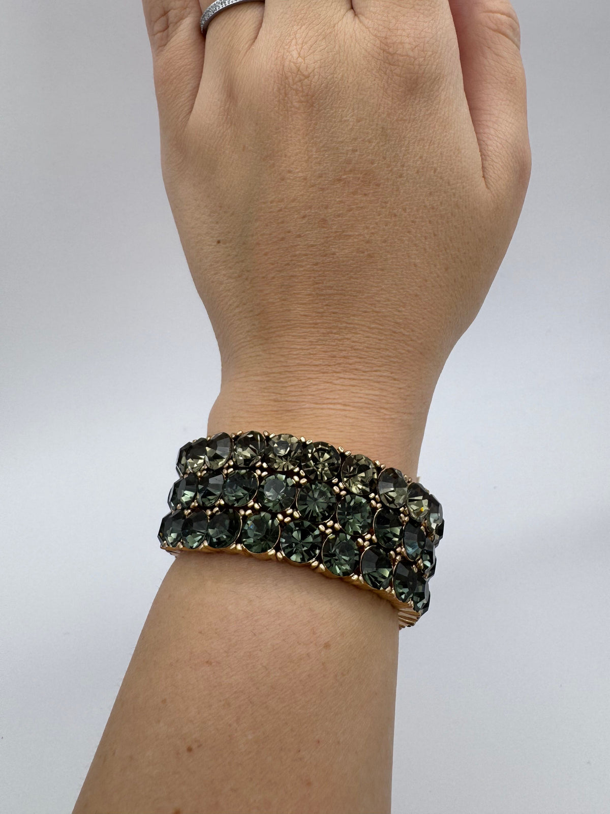 Smoke Gray Crystal Bracelet