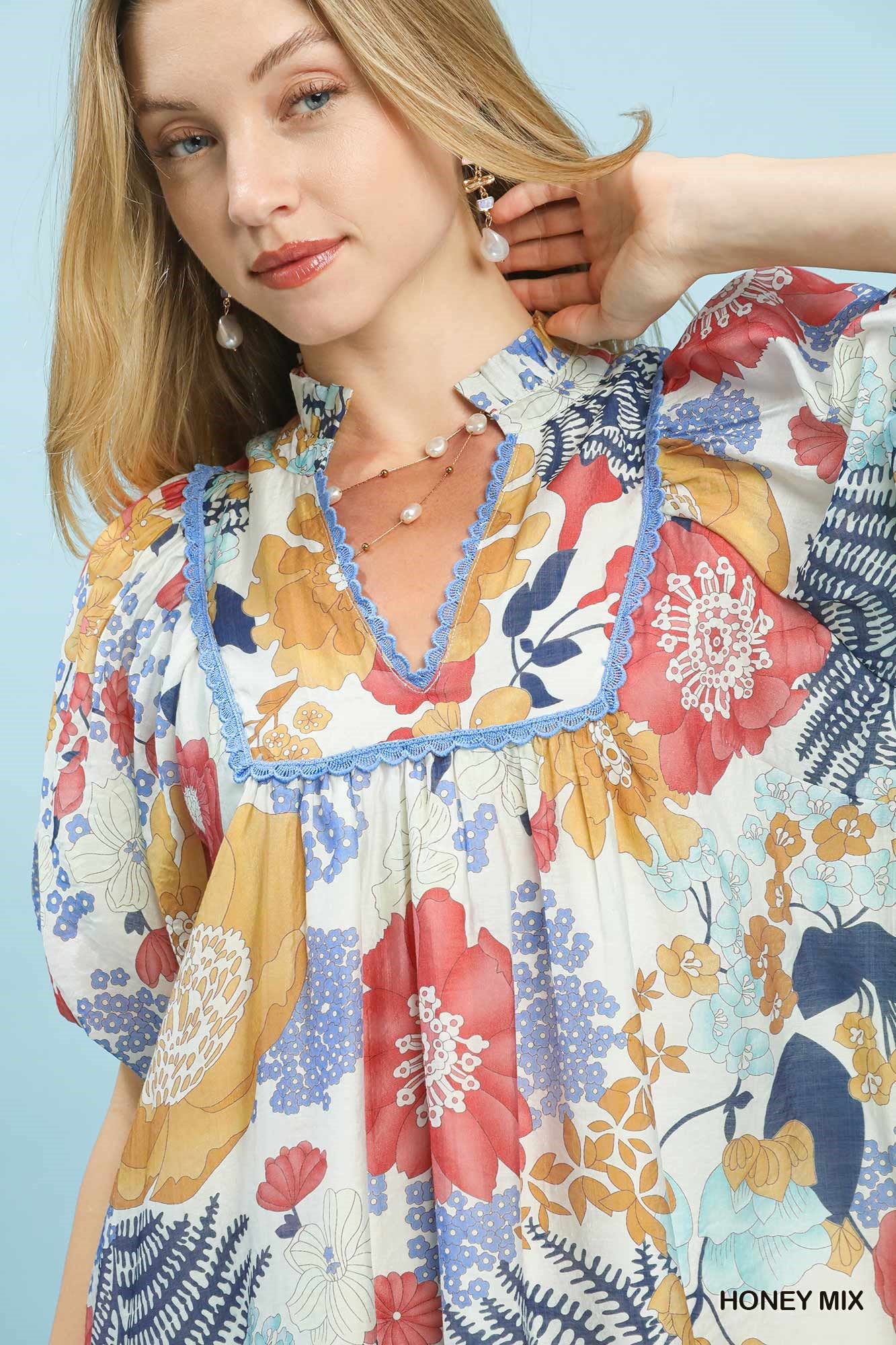 UMGEE Honey Floral Babydoll Dress