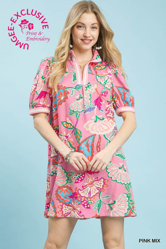 UMGEE Pink Paisley Print Tunic Dress