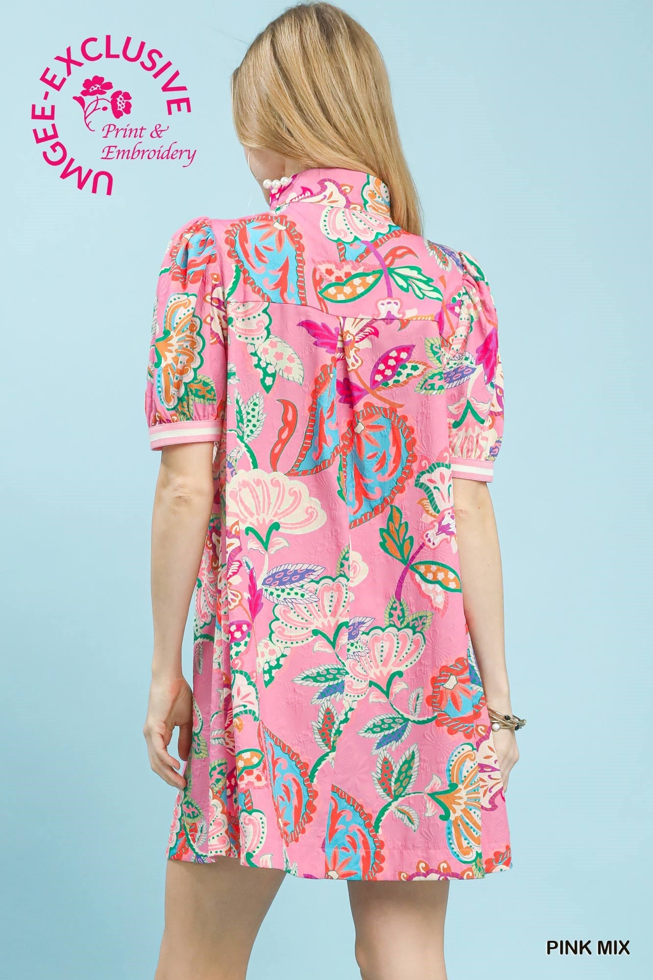 UMGEE Pink Paisley Print Tunic Dress