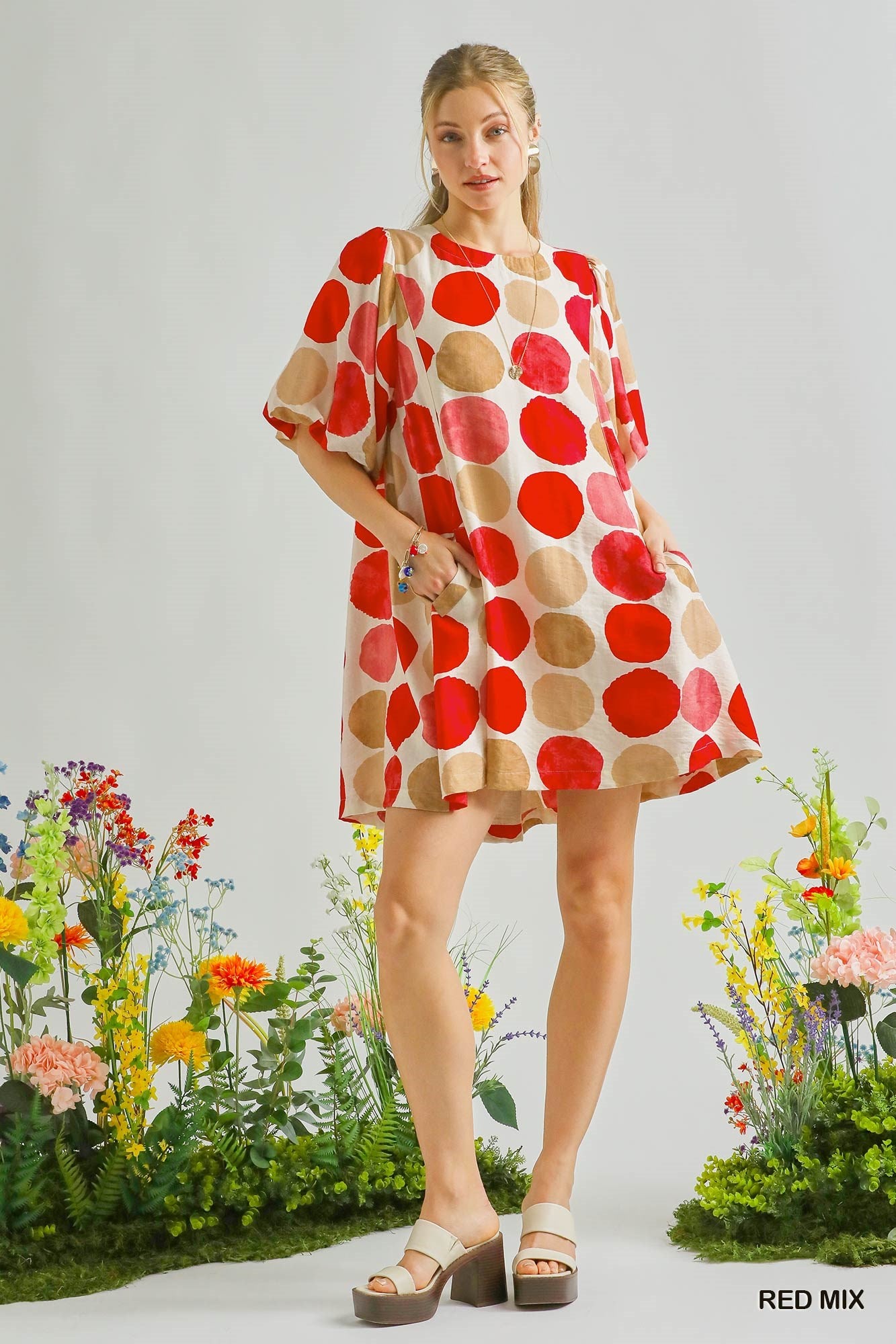 UMGEE Red Dot Tunic Dress