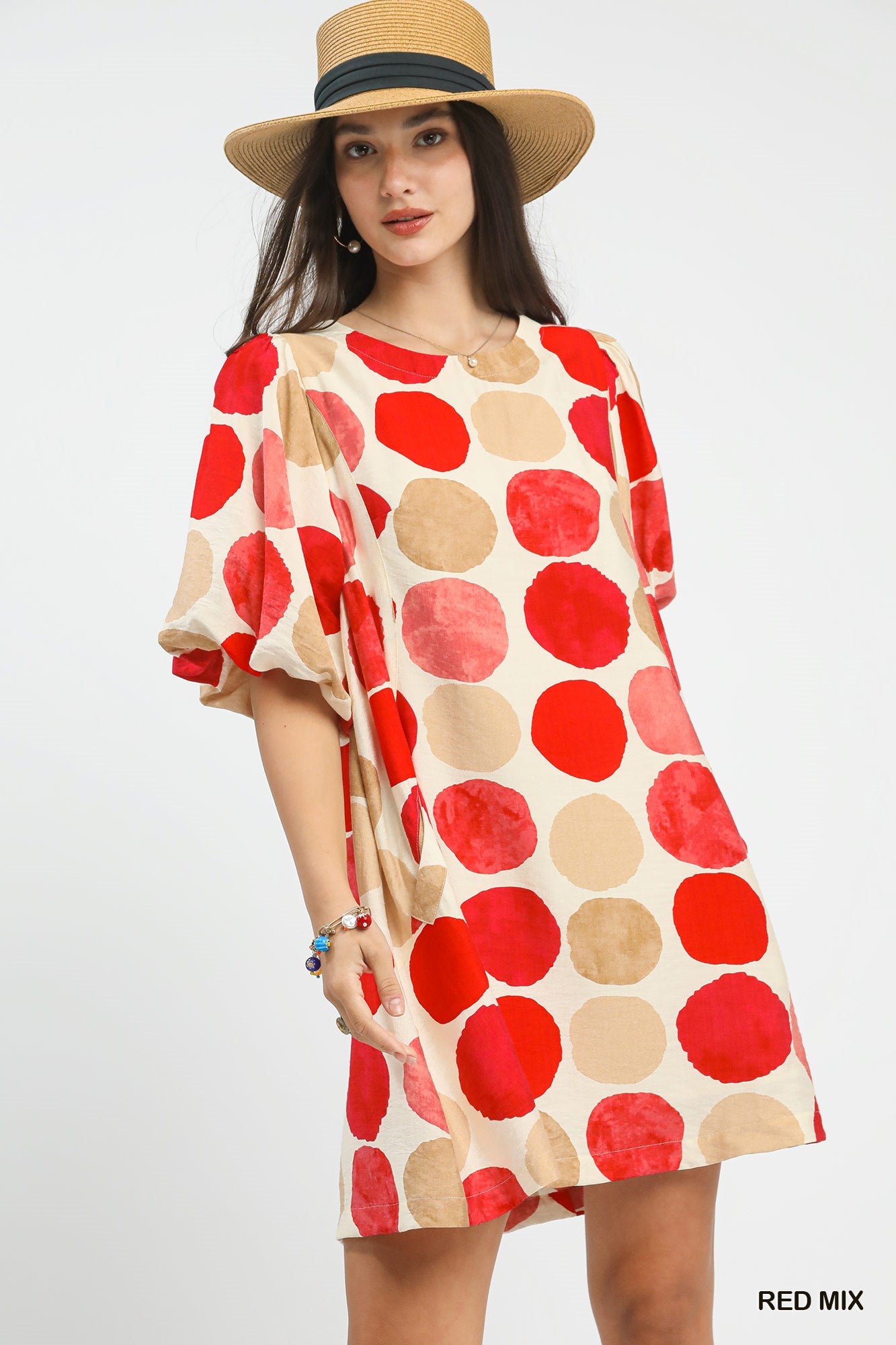 UMGEE Red Dot Tunic Dress