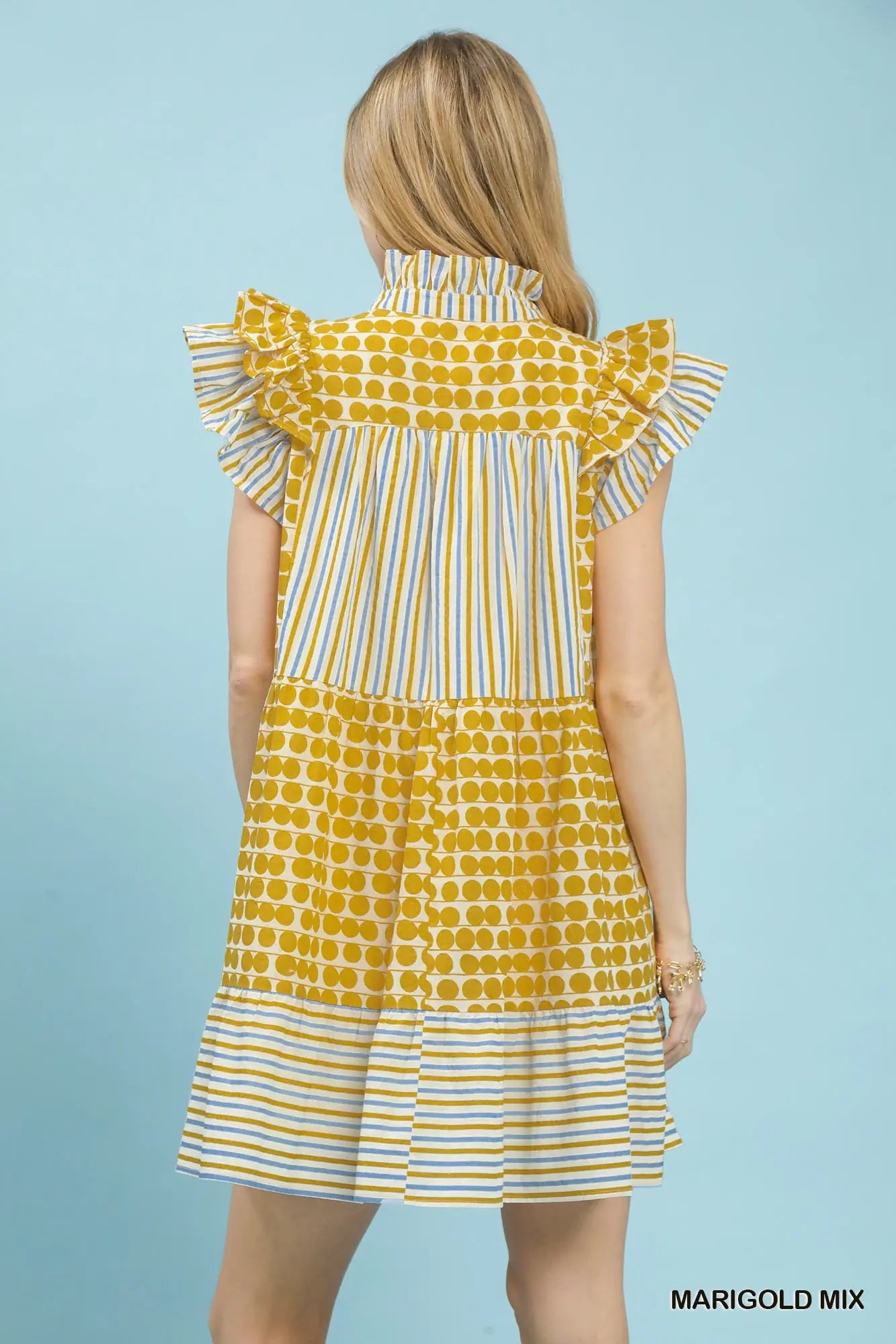 UMGEE Marigold Patchwork Tiered Dress