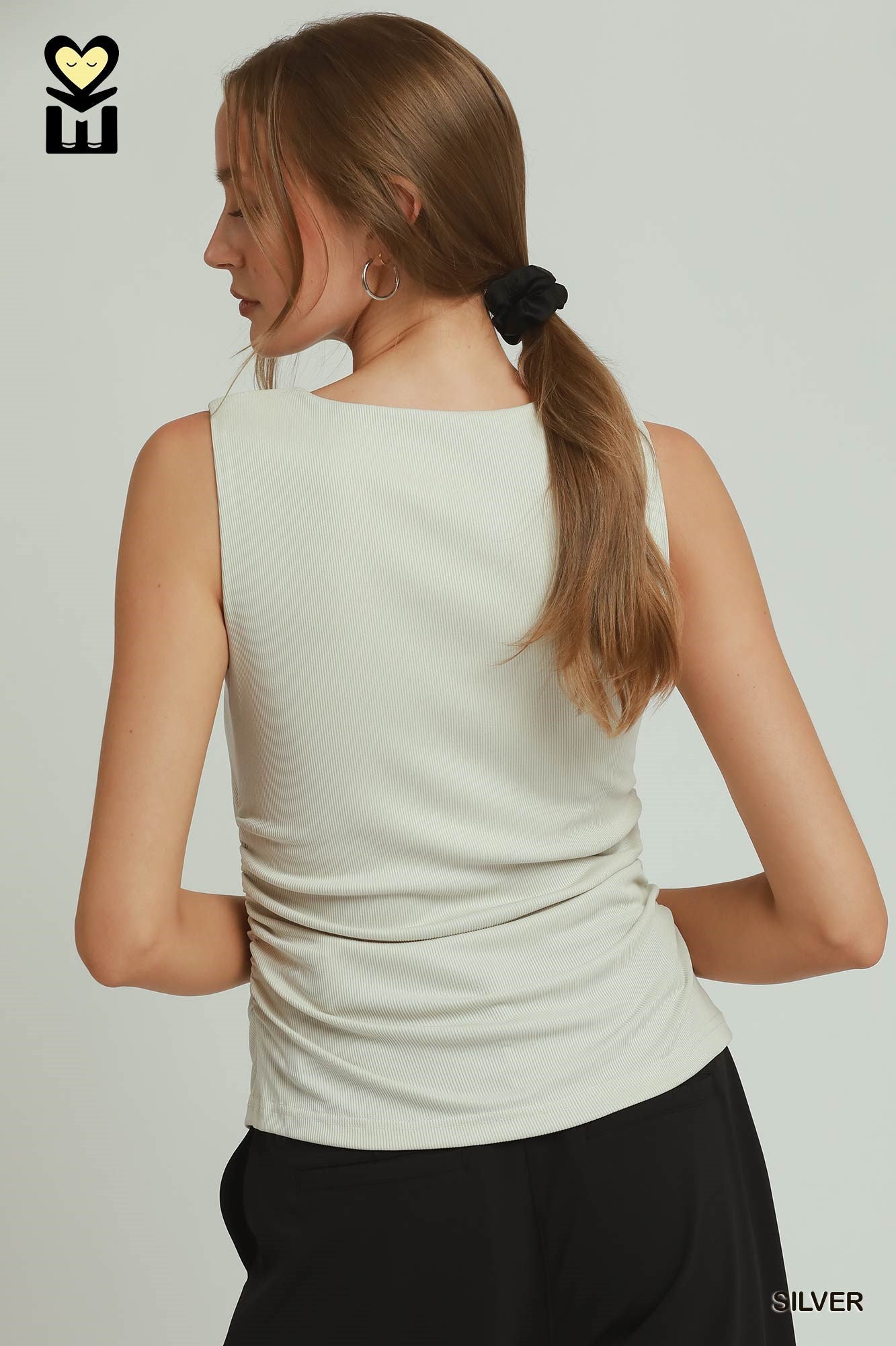 UMGEE Silver Tank with Bra Insert