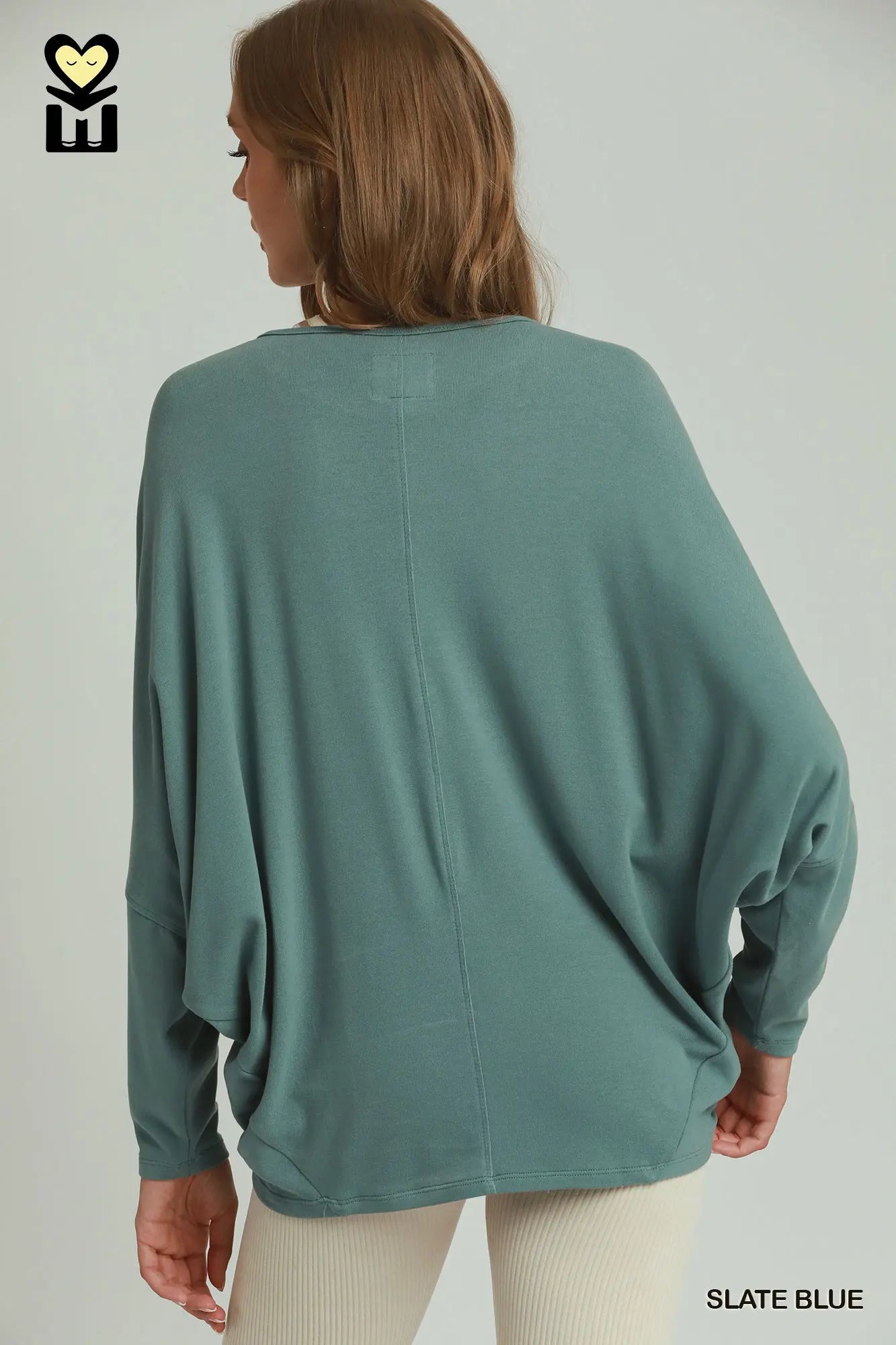 UMGEE Slate Blue Batwing Top