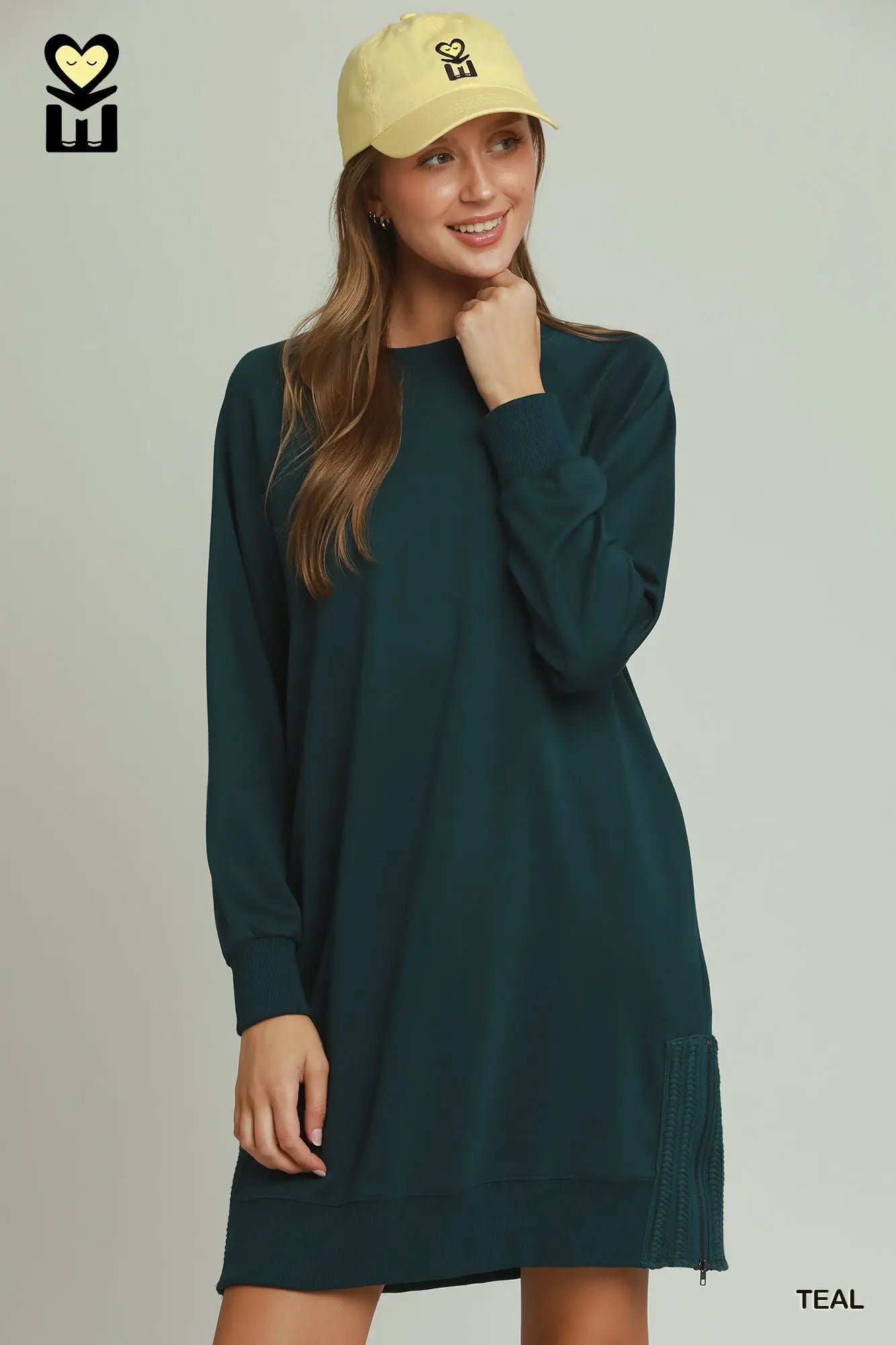 UMGEE Teal Side Zip Dress