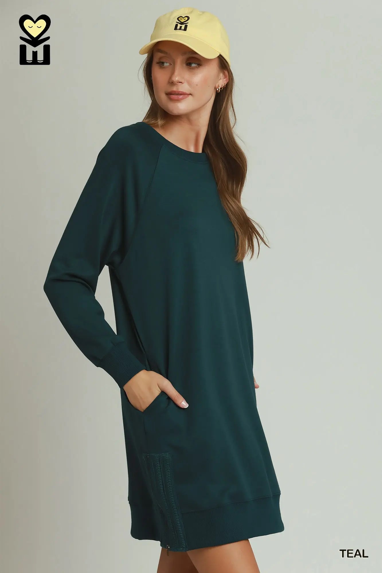 UMGEE Teal Side Zip Dress