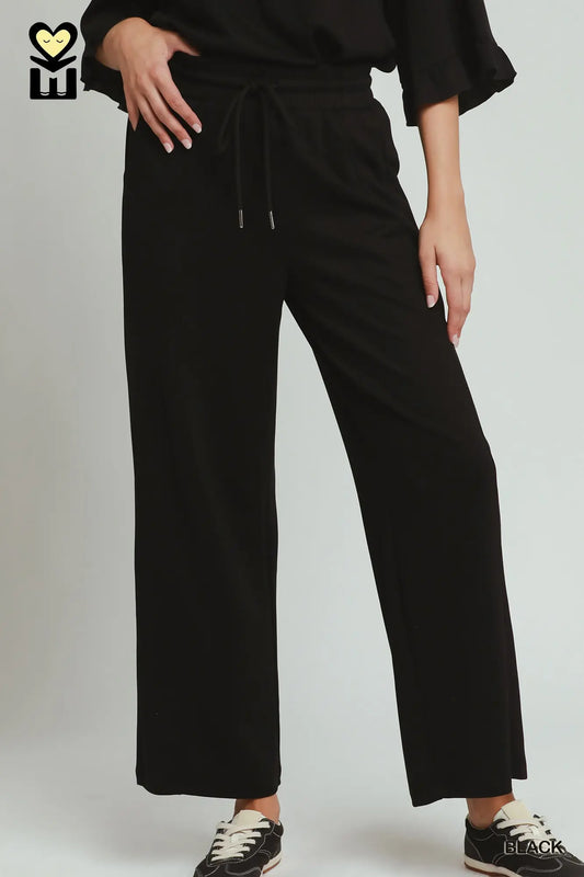 UMGEE Black 28" Wide Leg Pants