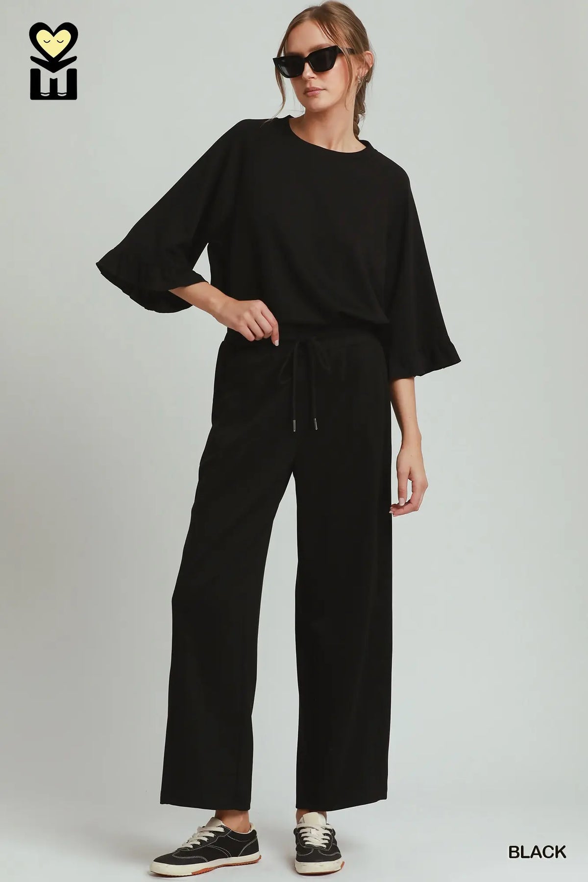 UMGEE Black 28" Wide Leg Pants