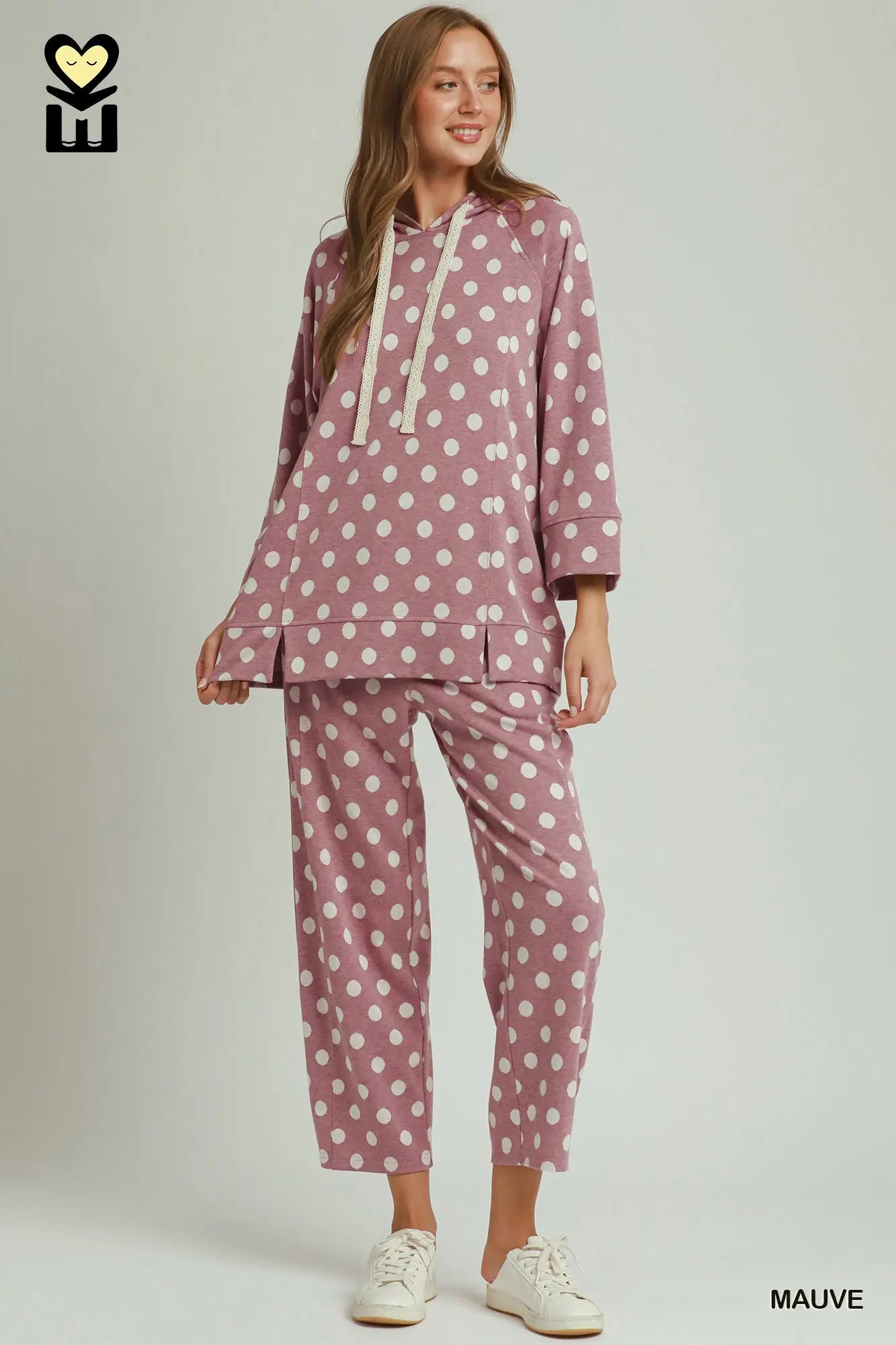 UMGEE Mauve Polka Dot Set