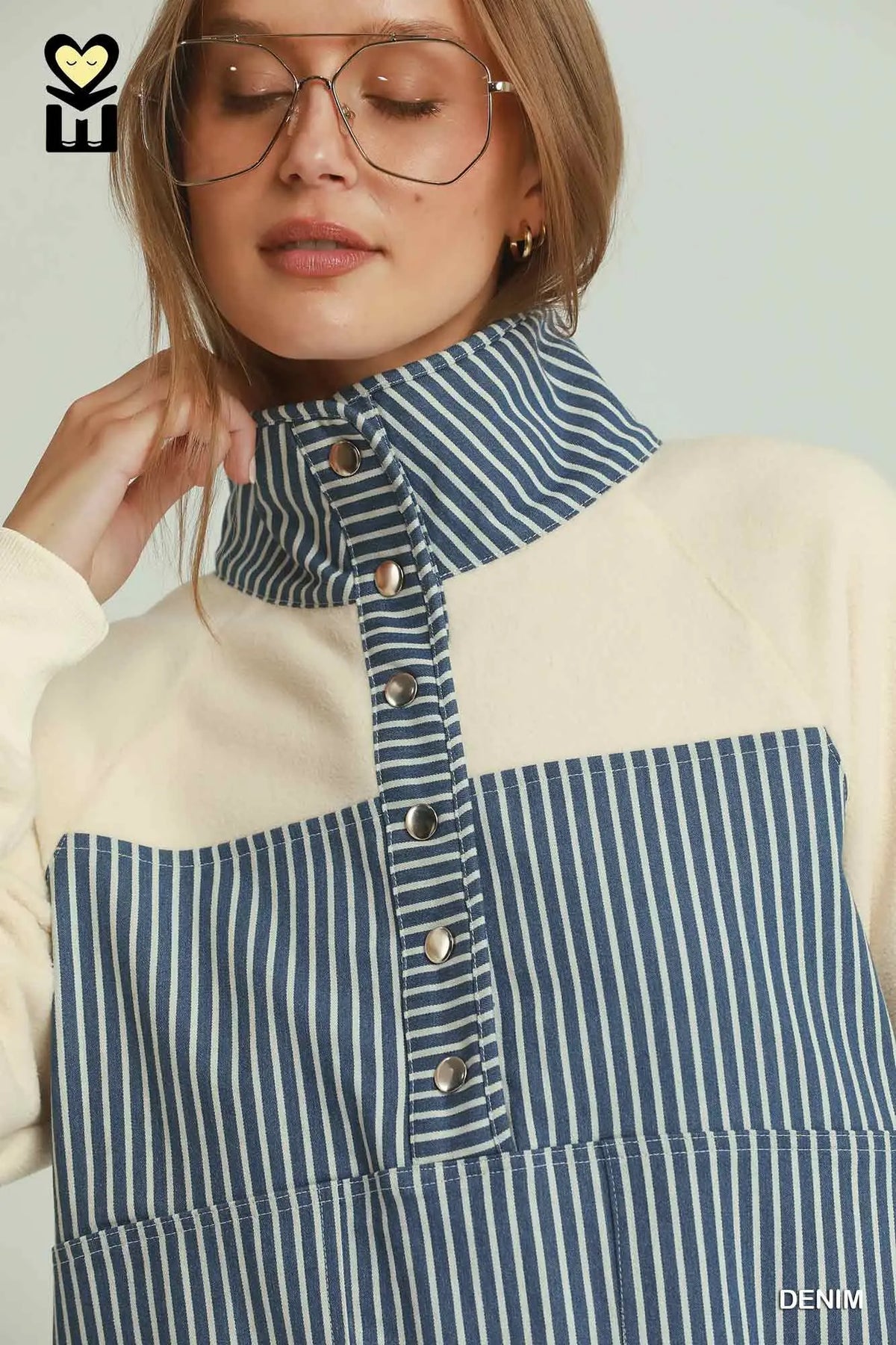 UMGEE Denim Stripe Pullover