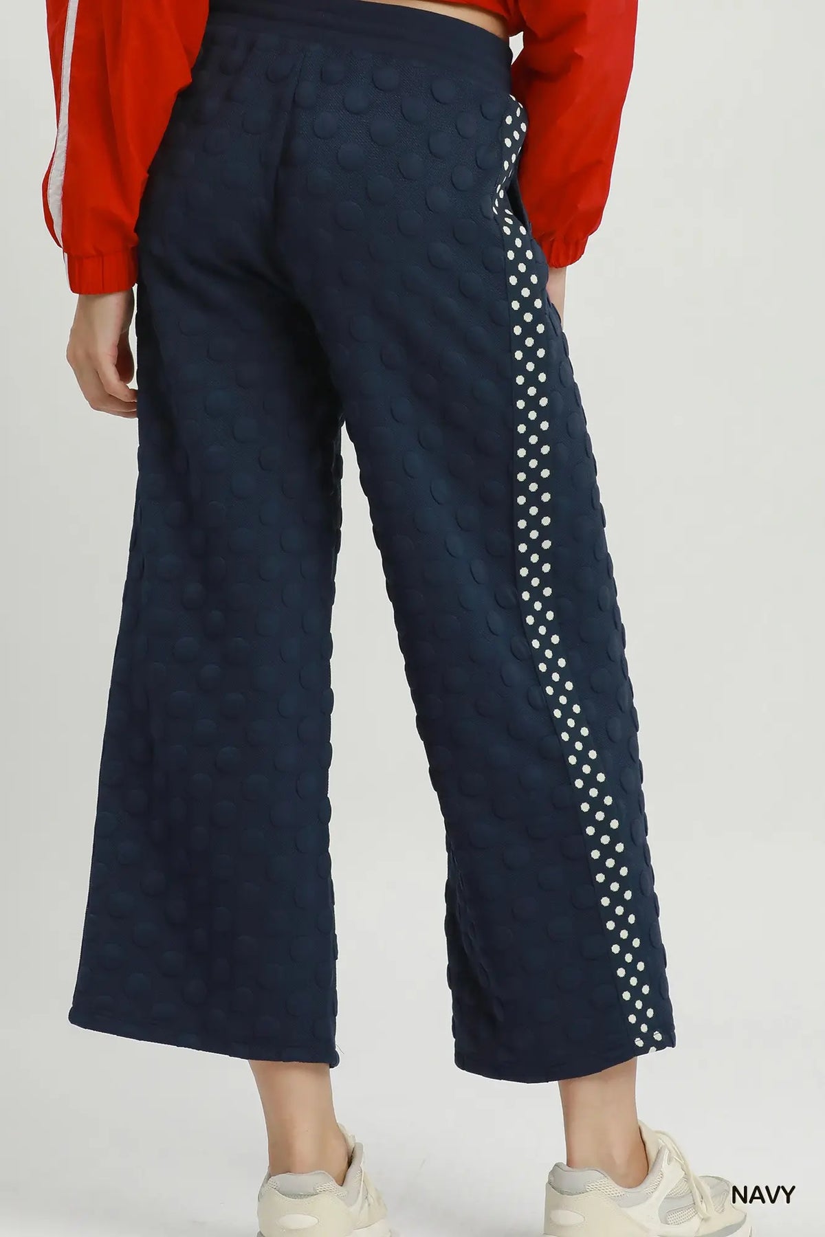 UMGEE Navy Jacquard Dotted Pants