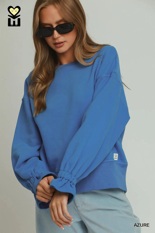 UMGEE Azure Cuff Sleeve Sweatshirt
