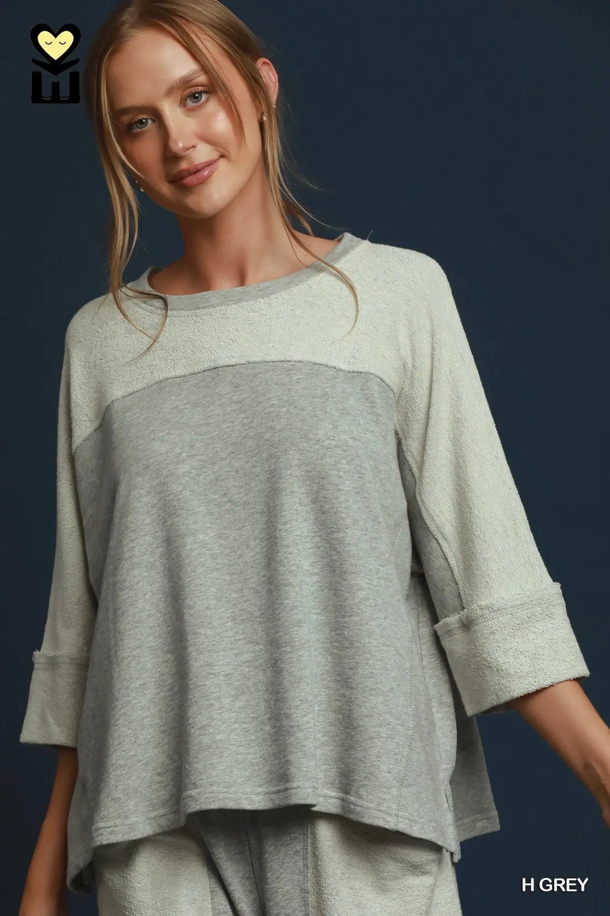 UMGEE H Grey French Terry Pullover